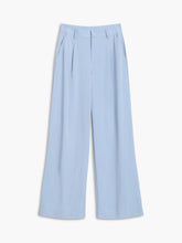 Sky Blue Pockets Wide Leg Pants